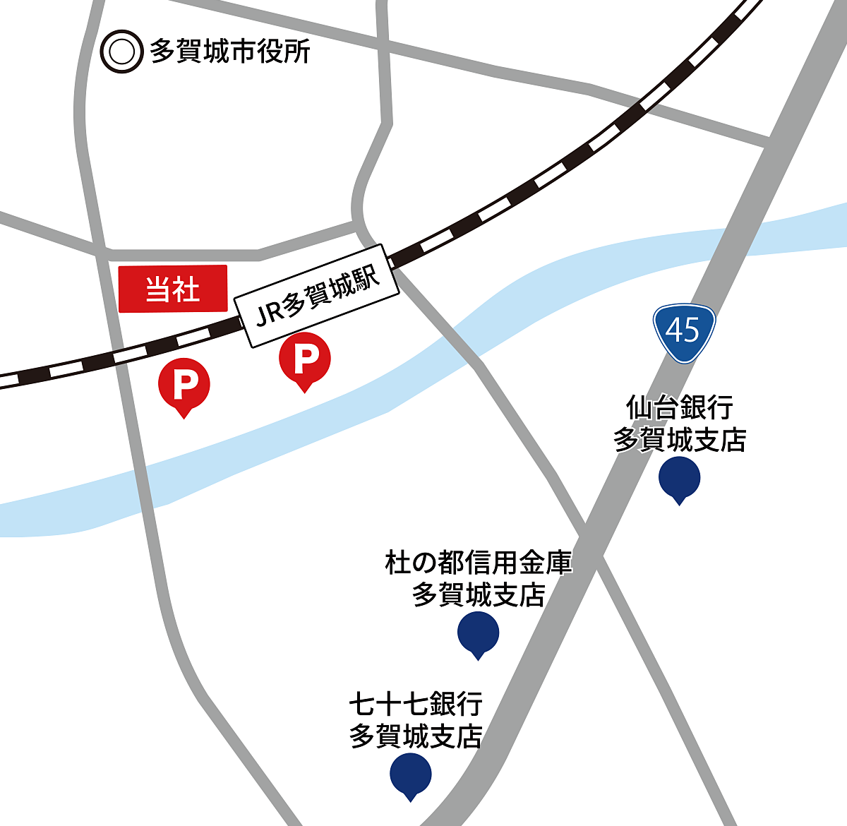 多賀城駅北開発株式会社地図